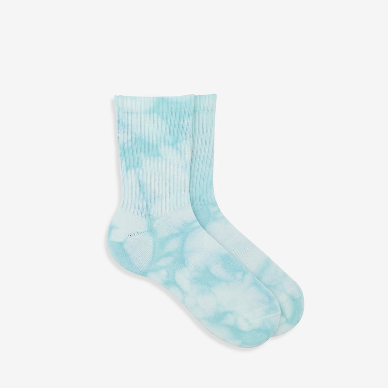 Tie Dye Crew Socks Light Blue Accessories