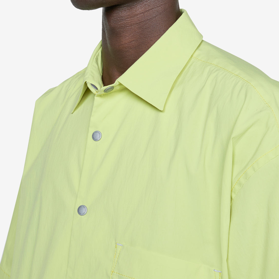 UV Cut Stretch Short Sleeve Shirt Yellow Green Shirts