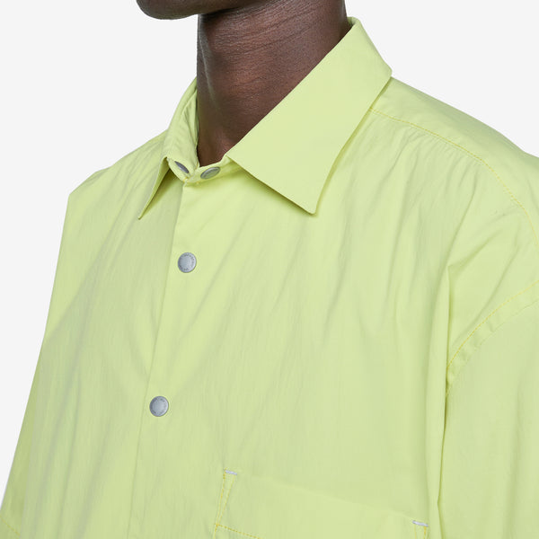 UV Cut Stretch Short Sleeve Shirt Yellow Green
