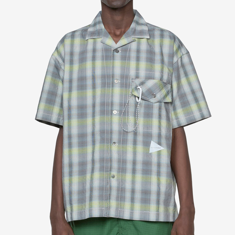 Dry Check Open Short Sleeve Shirt Gray Shirts