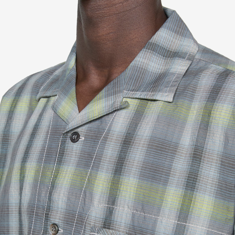 Dry Check Open Short Sleeve Shirt Gray Shirts