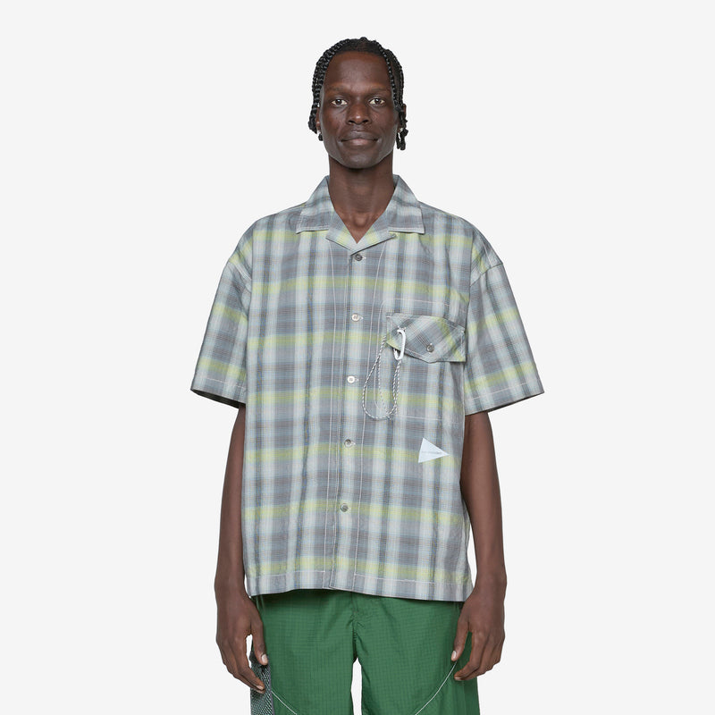 Dry Check Open Short Sleeve Shirt Gray Shirts