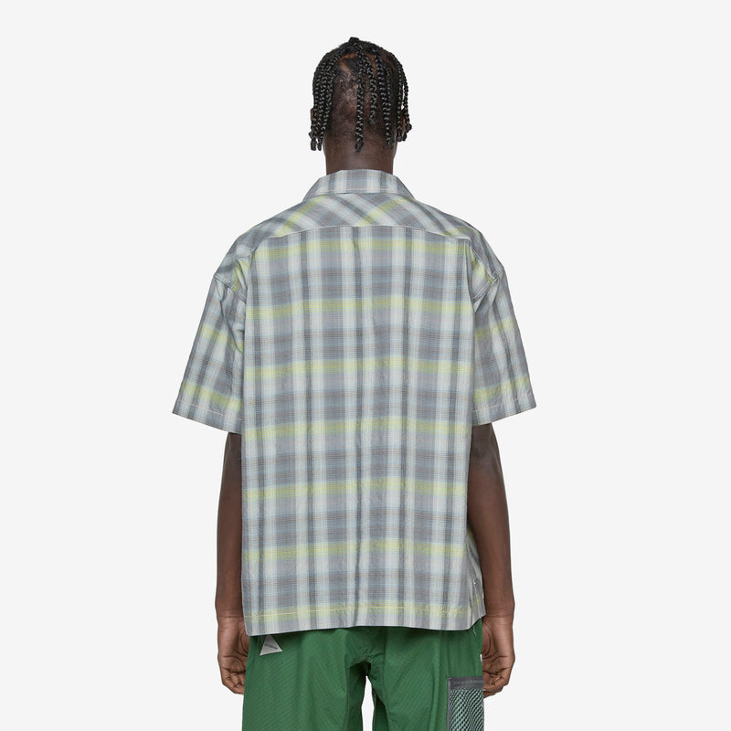 Dry Check Open Short Sleeve Shirt Gray Shirts