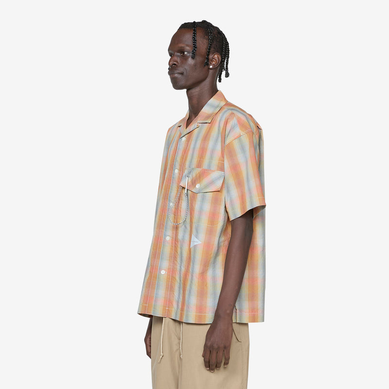 Dry Check Open Short Sleeve Shirt Orange Shirts