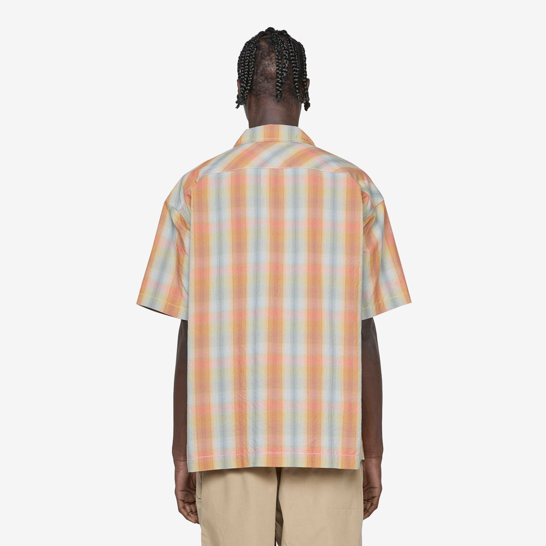 Dry Check Open Short Sleeve Shirt Orange Shirts