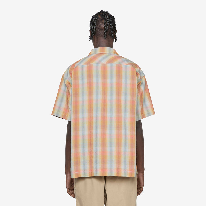 Dry Check Open Short Sleeve Shirt Orange Shirts