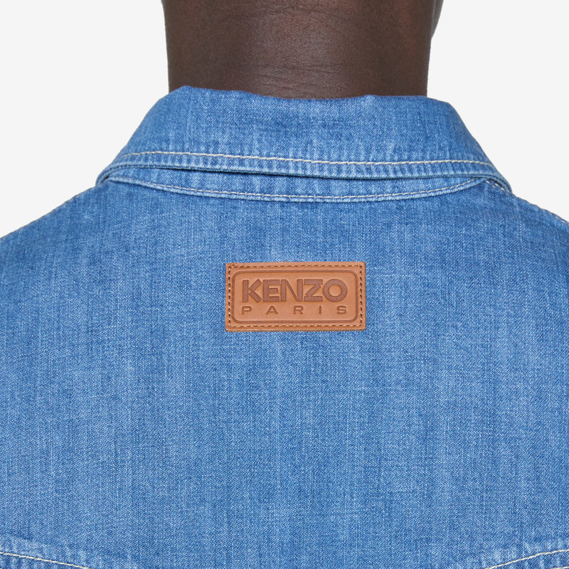 Short Sleeve Shirt Stone Bleached Blue Shirts