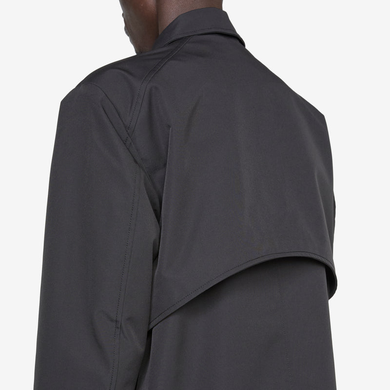 Washed Layered Boxy Jacket Black Jackets