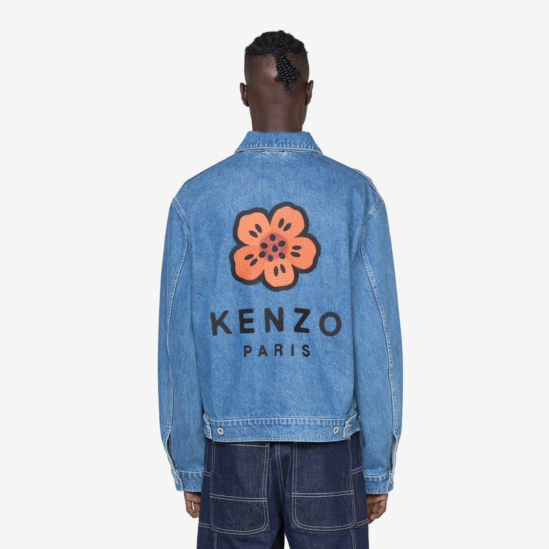 BOKE FLOWER Trucker Jacket Stone Bleached Blue – Above The Clouds