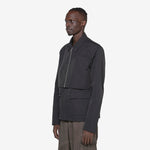 Washed Layered Boxy Jacket Black