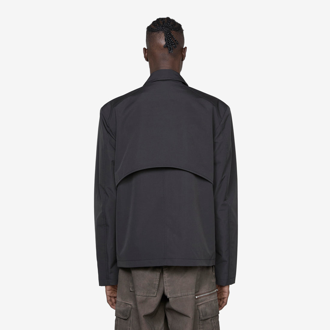 Washed Layered Boxy Jacket Black Jackets