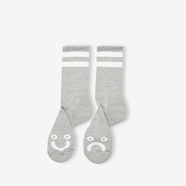 Happy Sad Socks Heather Grey