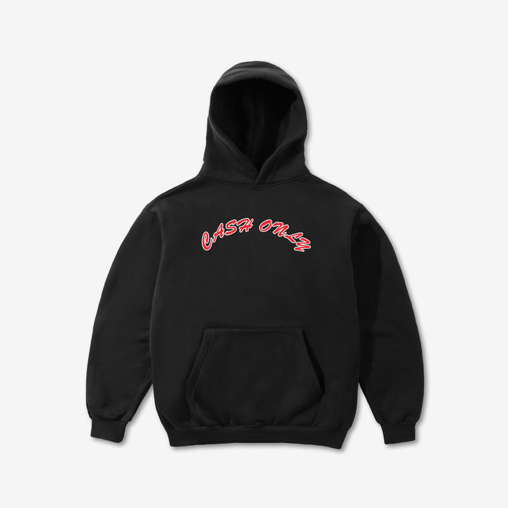 Grid Logo Pullover Hood Black Front