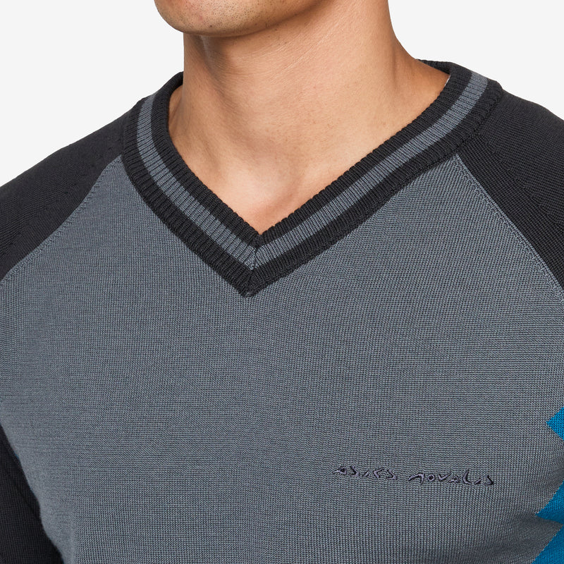 ASICS NOVALIS Laricoid Knit Jumper Anchor Grey | Sky Jumpers