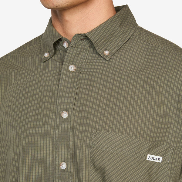 Ben Longsleeve Shirt Army Green Check Shirts