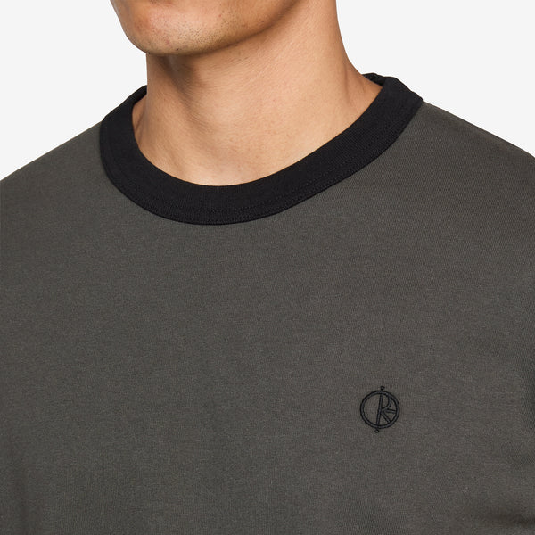 Ringer T-Shirt Dirty Black | Black Jewellery