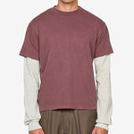 Tide Double T-Shirt Plum | Bone