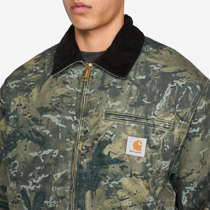 OG Detroit Jacket Camo Combi Green | Black Stone Washed