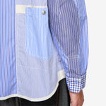 Reversible Patchwork Shirt Navy | Sax | White Mix