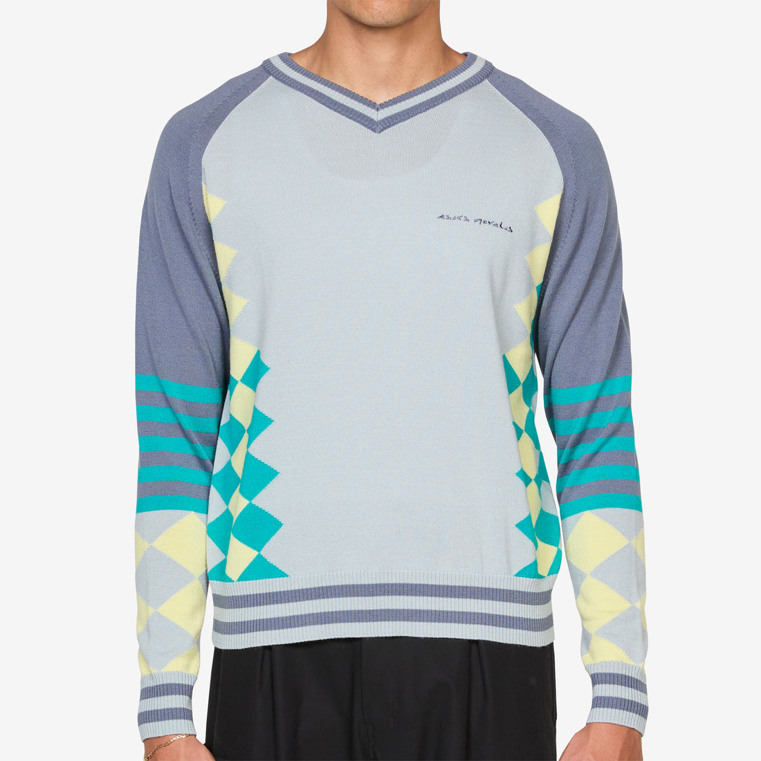 ASICS NOVALIS Laricoid Knit Jumper Blue Haze | Lemon Jumpers