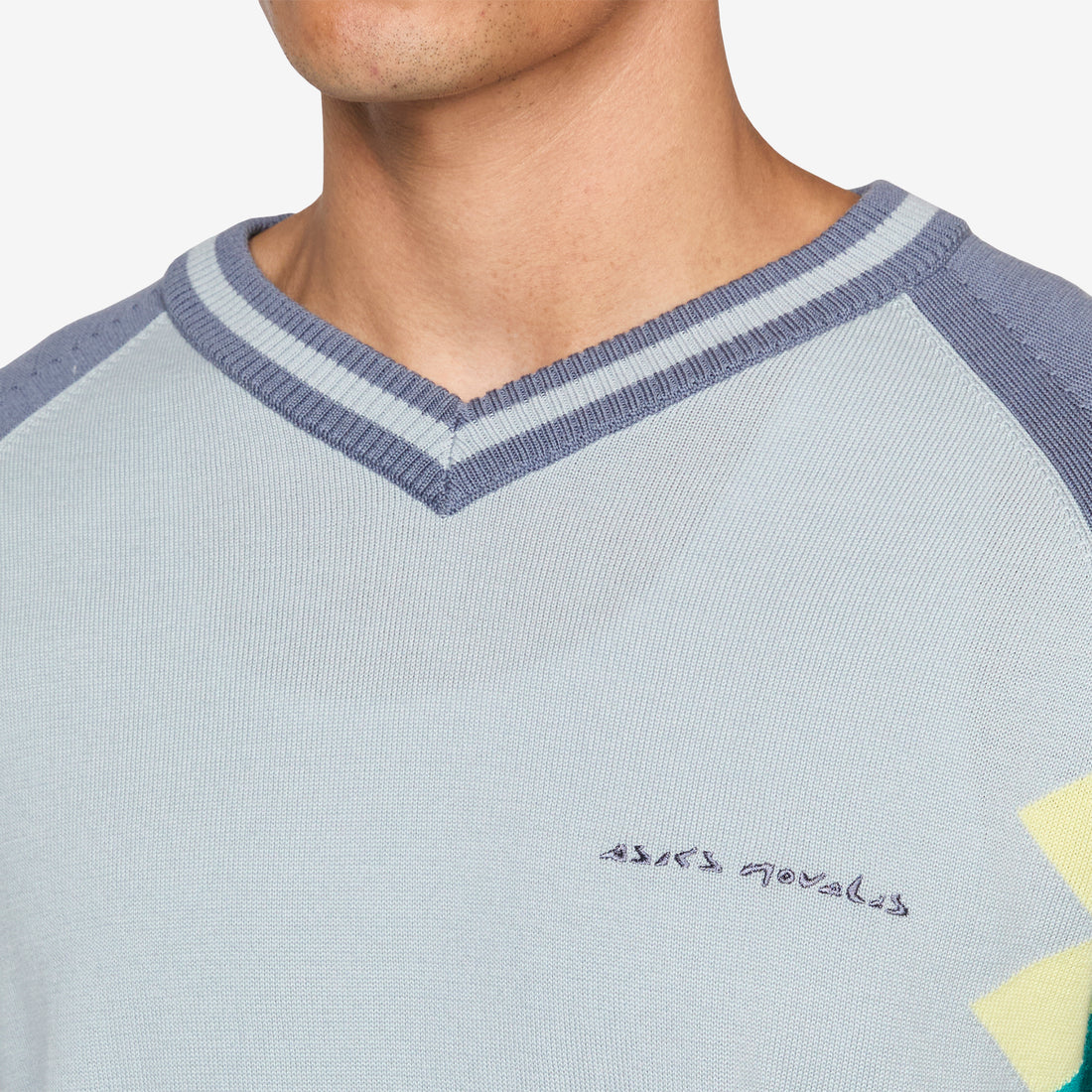 ASICS NOVALIS Laricoid Knit Jumper Blue Haze | Lemon Jumpers