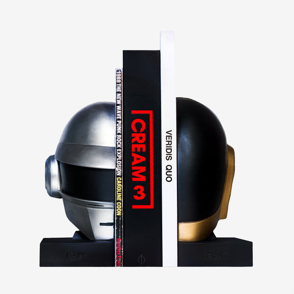 Daft Punk Helmets Bookend Metallic Lifestyle