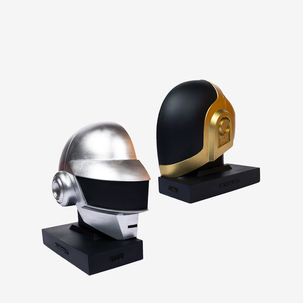 Daft Punk Helmets Bookend Metallic Lifestyle