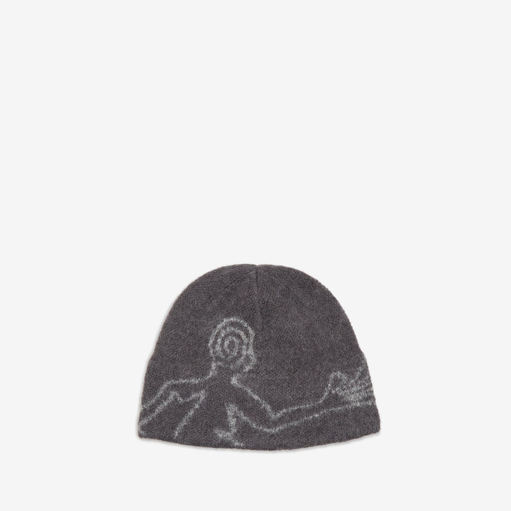 Mascot Mohair Mixed Beanie Slate Brown Front