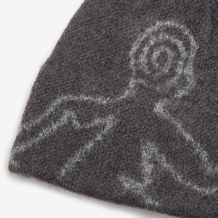 Mascot Mohair Mixed Beanie Slate Brown