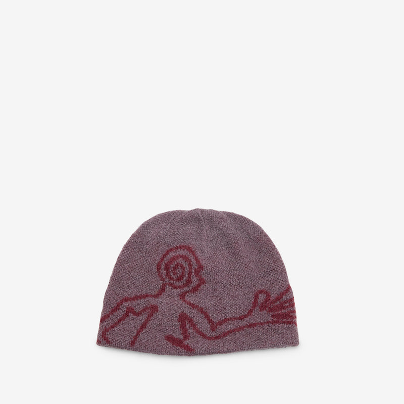 Moscot Mohair Mixed Knit Beanie Maroon Headwear