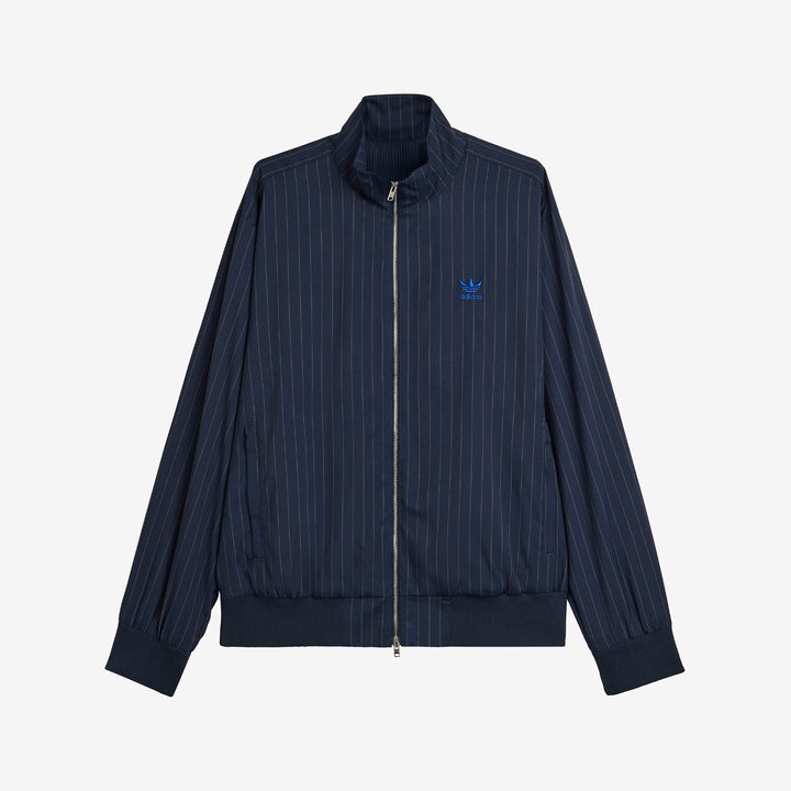 Wales Bonner x Pinstripe Track Jacket Night Navy Front