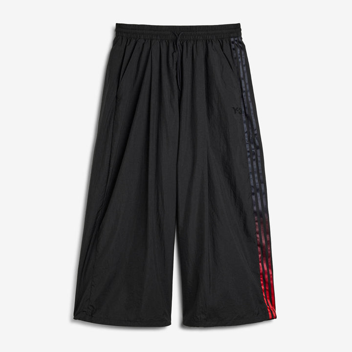 Y-3 Gradient 3 Stripes Nylon Wide Pants Black Front