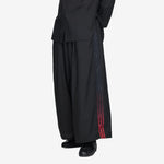 Y-3 Gradient 3 Stripes Nylon Wide Pants Black