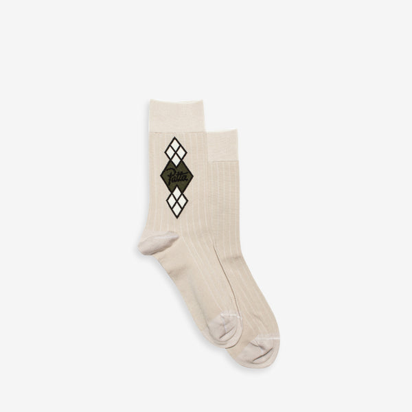 Argyle Dress Socks Natural