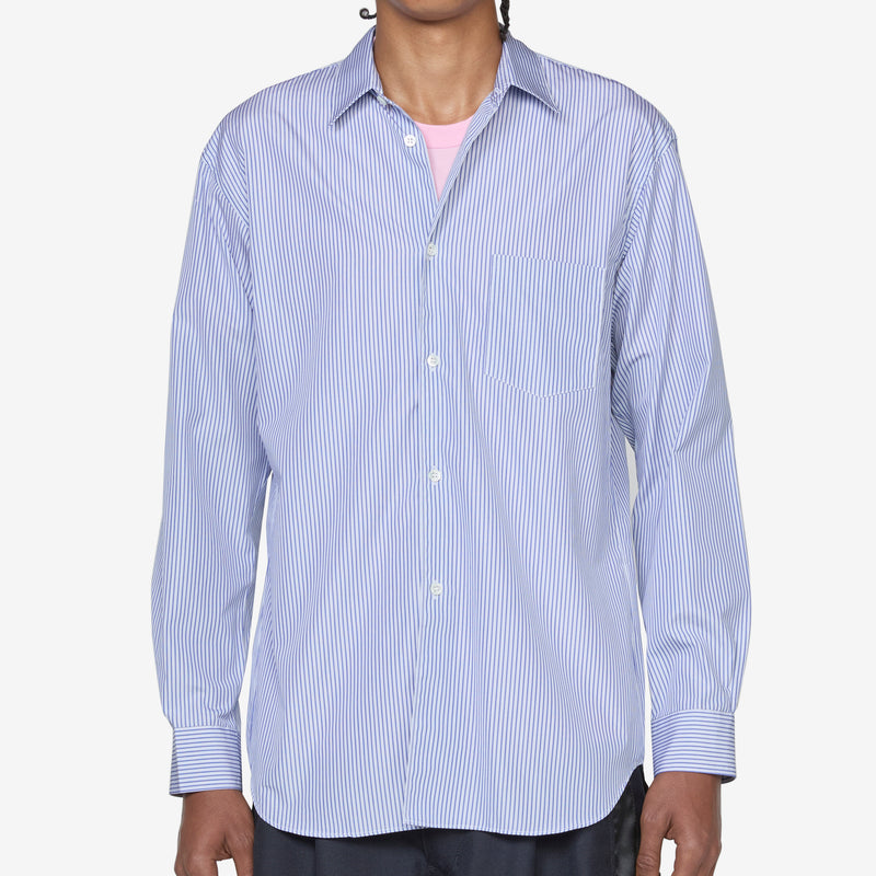 Strong Will Back Embroidered Shirt Stripe Shirts