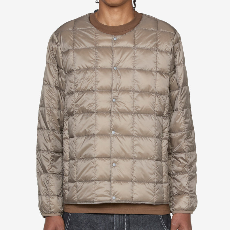 Crew Neck Soft Shell Button Down Jacket Dark Olive Jackets