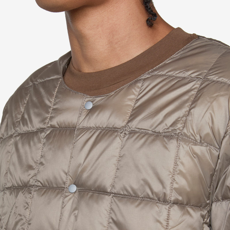 Crew Neck Soft Shell Button Down Jacket Dark Olive Jackets