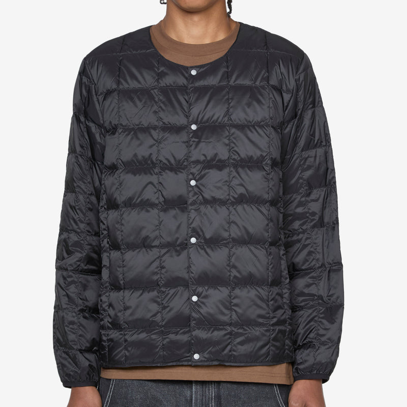 Crew Neck Soft Shell Button Down Jacket Black Jackets