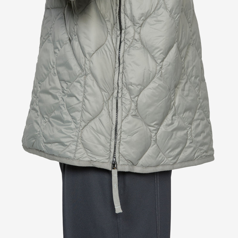 Military W-Zip V-Neck Soft Shell Down Jacket Dark Sage Green Jackets