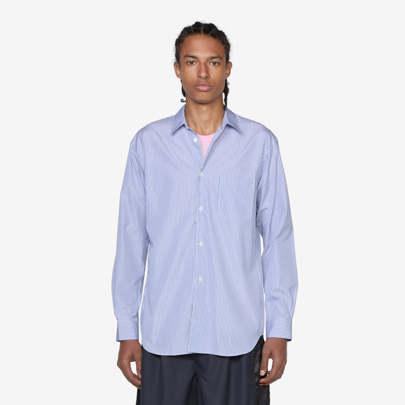 Strong Will Back Embroidered Shirt Stripe Shirts
