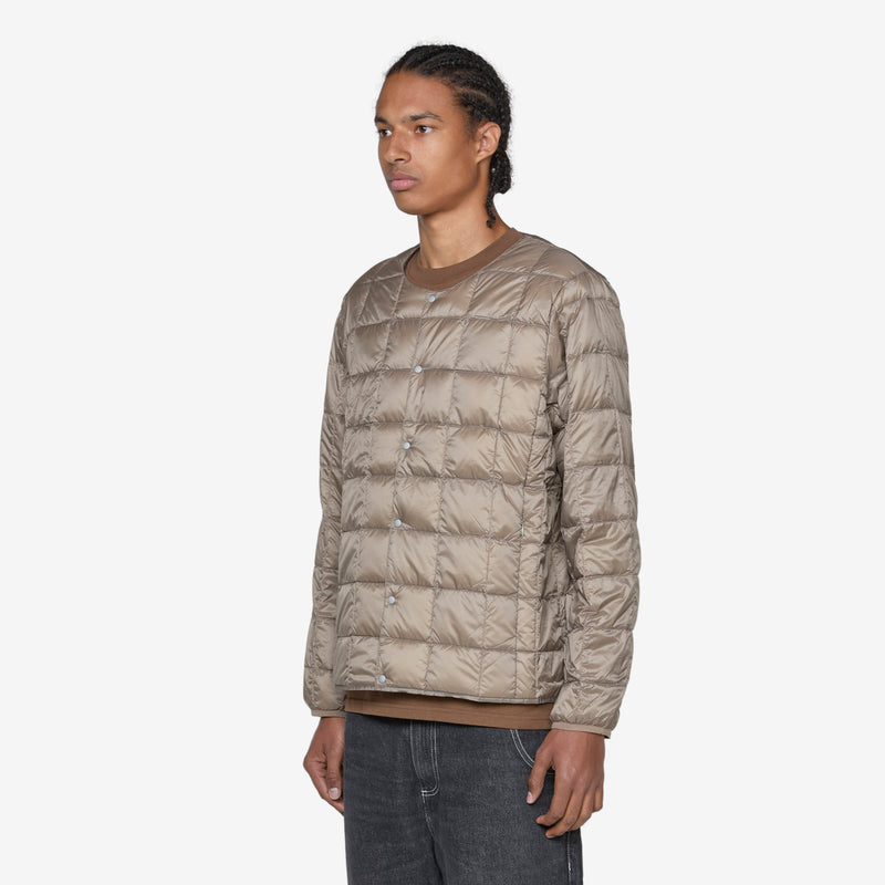 Crew Neck Soft Shell Button Down Jacket Dark Olive Jackets