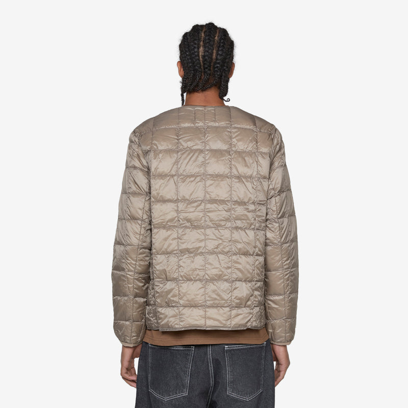 Crew Neck Soft Shell Button Down Jacket Dark Olive Jackets
