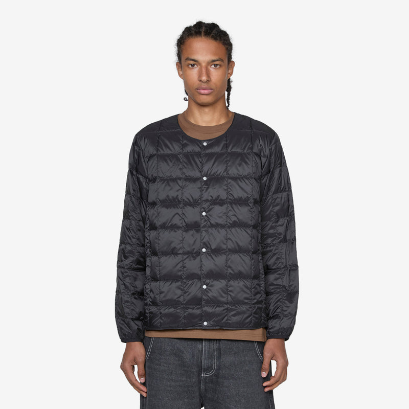 Crew Neck Soft Shell Button Down Jacket Black Jackets