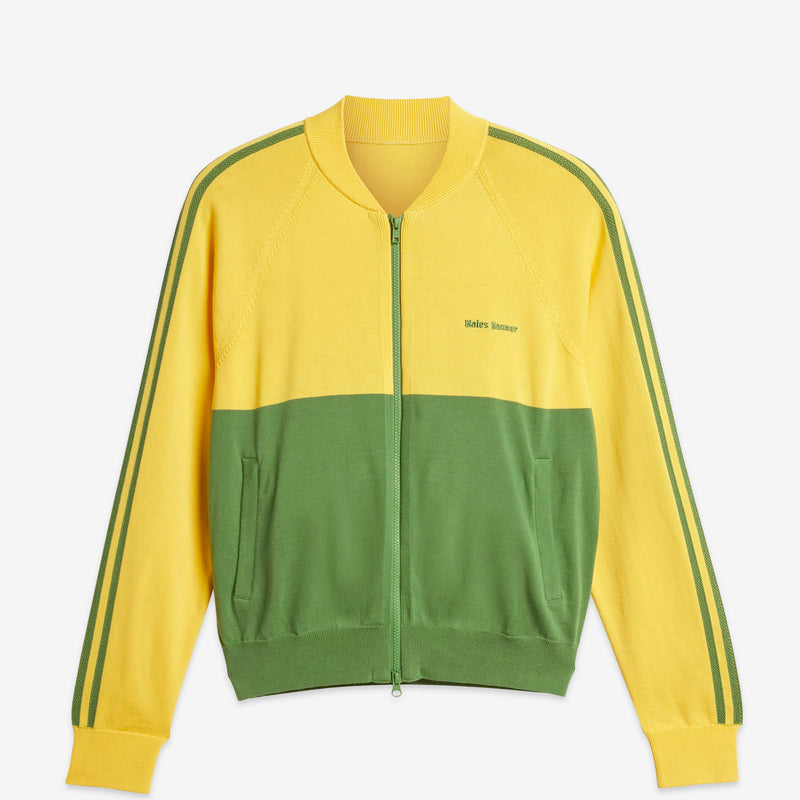 Wales Bonner x Knit Track Top Bold Gold | Crew Green Jackets