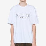 Classic T-Shirt White Rose Outline