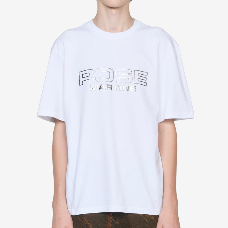 Classic T-Shirt White Rose Outline Tees
