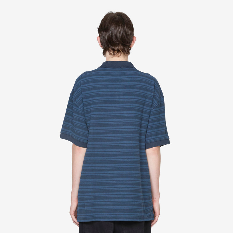 Surf Polo Shirt Stripe Neptune Blue Shirts