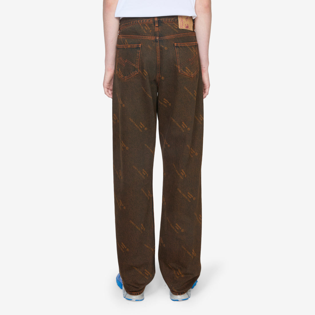 Relaxed Fit Jean Orange Laser Pants