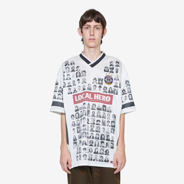 Printed Football Top White Faces Tees