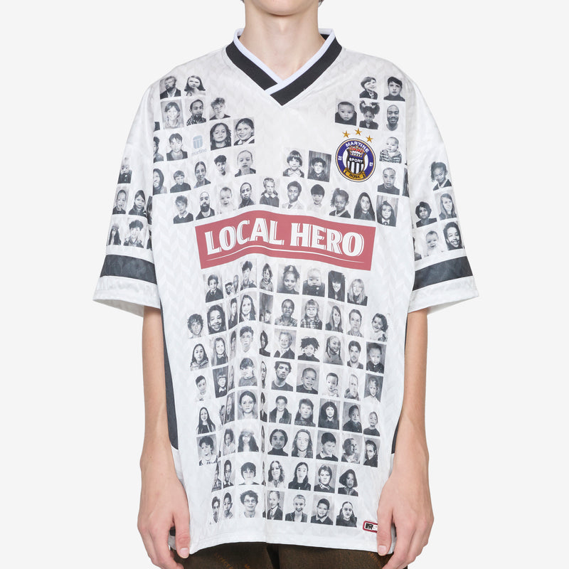 Printed Football Top White Faces Tees
